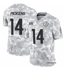 Pittsburgh Steelers #14 George Pickens 2024 Arctic Camo Salute To Service Limited Stitched Football Jersey
