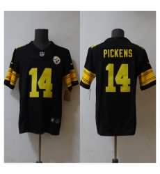 Pittsburgh Steelers #14 George Pickens Black 2023 F U S E Vapor Untouchable Color Rish Limited Jersey