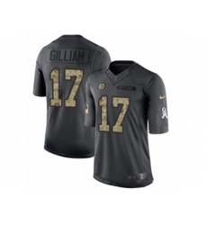 Pittsburgh Steelers #17 Joe Gilliam Limited Black 2016 Salute to Service NFL Jersey