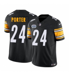 Pittsburgh Steelers #24 Joey Porter Jr Black 2023 F U S E With Prem1ere Patch Vapor Untouchable Limited Stitched Football Jersey