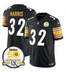 Pittsburgh Steelers #32 Franco Harris Black 2024 F U S E 50th Anniversary Of Super Bowl IX Alternate Vapor Untouchable Limited Stitched Jersey