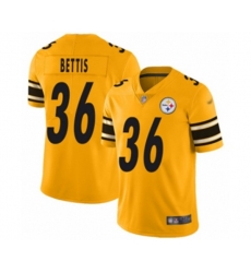 Pittsburgh Steelers #36 Jerome Bettis Limited Gold Inverted Legend Football Jersey