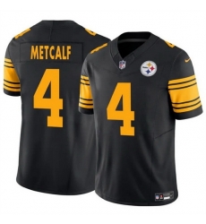 Pittsburgh Steelers 4 DK Metcalf Black 2025 F U S E Color Rush Vapor Untouchable Limited Stitched Jersey