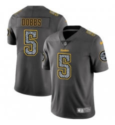 Pittsburgh Steelers #5 Joshua Dobbs Gray Static Vapor Untouchable Limited NFL Jersey