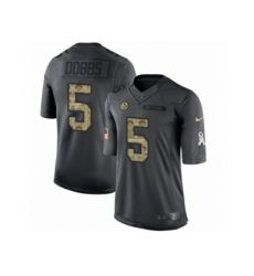 Pittsburgh Steelers #5 Joshua Dobbs Limited Black 2016 Salute to Service NFL Jersey