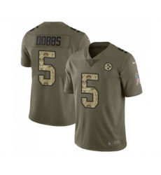 Pittsburgh Steelers #5 Joshua Dobbs Limited Olive Camo 2017 Salute to Service Football Jersey
