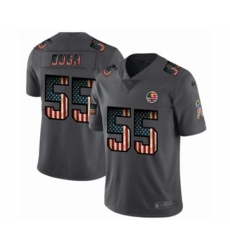 Pittsburgh Steelers #55 Devin Bush Limited Black USA Flag 2019 Salute To Service Football Jersey