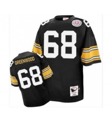 Pittsburgh Steelers #68 L.C. Greenwood Black Team Color Authentic Throwback Football Jersey