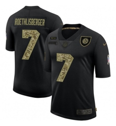 Pittsburgh Steelers #7 Ben Roethlisberger Camo 2020 Salute To Service Limited Jersey