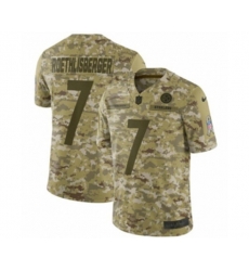 Pittsburgh Steelers #7 Ben Roethlisberger Limited Camo 2018 Salute to Service NFL Jersey