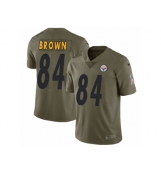 Pittsburgh Steelers #84 Antonio Brown Limited Olive 2017 Salute to Service NFL Jersey
