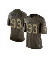 Pittsburgh Steelers #93 Dan McCullers Limited Green Salute to Service NFL Jersey