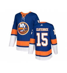 New York Islanders #15 Cal Clutterbuck Royal Blue Home Authentic Stitched NHL Jersey