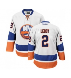 New York Islanders #2 Nick Leddy Authentic White Away NHL Jersey