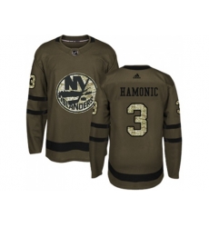 New York Islanders #3 Travis Hamonic Green Salute to Service Stitched NHL Jersey
