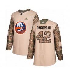 New York Islanders #42 Cole Bardreau Authentic Camo Veterans Day Practice Hockey Jersey