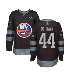 New York Islanders #44 Calvin de Haan Premier Black 1917-2017 100th Anniversary NHL Jersey