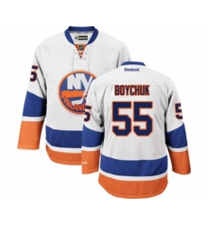 New York Islanders #55 Johnny Boychuk Authentic White Away NHL Jersey