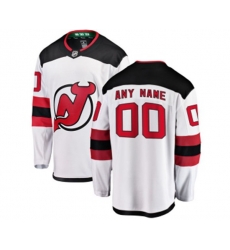 New Jersey Devils Custom Fanatics Branded White Away Breakaway Hockey Jersey