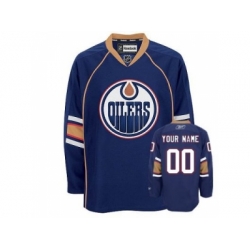 Edmonton Oilers Custom Blue Third man Hockey Jersey