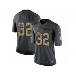 Oakland Raiders #32 Marcus Allen Limited Black 2016 Salute to Service NFL Jersey