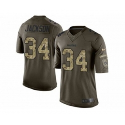 Oakland Raiders #34 Bo Jackson army green[Limited Salute To Service]