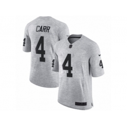 Oakland Raiders #4 Derek Carr Limited Gray Gridiron II NFL Jersey
