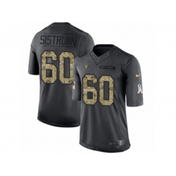 Oakland Raiders #60 Otis Sistrunk Limited Black 2016 Salute to Service NFL Jersey