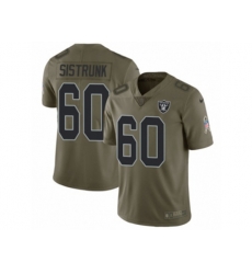 Oakland Raiders #60 Otis Sistrunk Limited Olive 2017 Salute to Service NFL Jersey