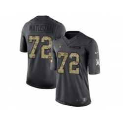 Oakland Raiders #72 John Matuszak Limited Black 2016 Salute to Service NFL Jersey