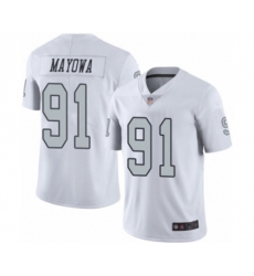 Oakland Raiders #91 Benson Mayowa Limited White Rush Vapor Untouchable Football Jersey