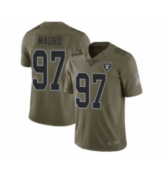 Oakland Raiders #97 Josh Mauro Limited Olive 2017 Salute to Service Football Jersey