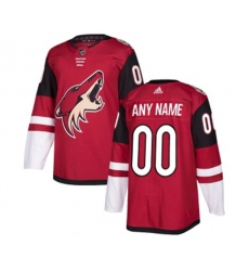 Arizona Coyotes Customized Authentic Burgundy Red Home Hockey Jersey