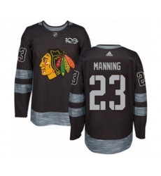 Chicago Blackhawks #23 Brandon Manning Authentic Black 1917-2017 100th Anniversary NHL Jersey