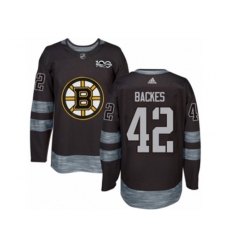 Adidas Boston Bruins #42 David Backes Authentic Black 1917-2017 100th Anniversary NHL Jersey