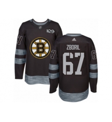 Adidas Boston Bruins #67 Jakub Zboril Authentic Black 1917-2017 100th Anniversary NHL Jersey