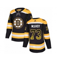 Adidas Boston Bruins #73 Charlie McAvoy Authentic Black Drift Fashion NHL Jersey