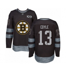 Boston Bruins #13 Charlie Coyle Authentic Black 1917-2017 100th Anniversary Hockey Jersey