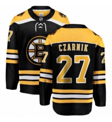 Boston Bruins #27 Austin Czarnik Authentic Black Home Fanatics Branded Breakaway NHL Jersey