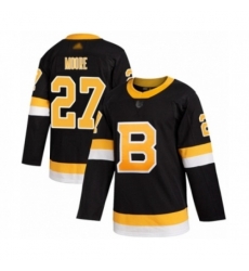 Boston Bruins #27 John Moore Authentic Black Alternate Hockey Jersey