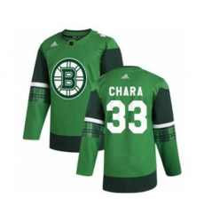 Boston Bruins #33 Zdeno Chara 2020 St. Patricks Day Stitched Hockey Jersey Green