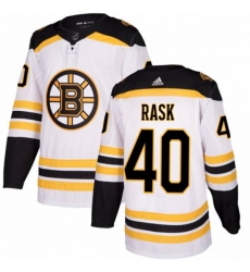 Boston Bruins #40 Tuukka Rask Authentic White Away NHL Jersey
