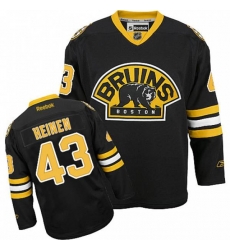 Boston Bruins #43 Danton Heinen Premier Black Third NHL Jersey
