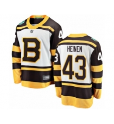 Boston Bruins #43 Danton Heinen White 2019 Winter Classic Fanatics Branded Breakaway NHL Jersey