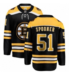 Boston Bruins #51 Ryan Spooner Authentic Black Home Fanatics Branded Breakaway NHL Jersey
