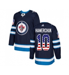 Winnipeg Jets #10 Dale Hawerchuk Authentic Navy Blue USA Flag Fashion NHL Jersey