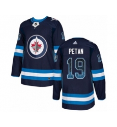 Winnipeg Jets #19 Nic Petan Authentic Navy Blue Drift Fashion NHL Jersey