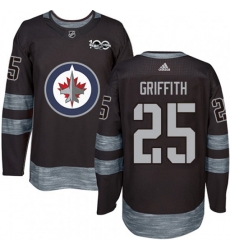 Winnipeg Jets #25 Seth Griffith Authentic Black 1917-2017 100th Anniversary NHL Jersey