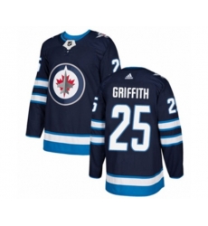 Winnipeg Jets #25 Seth Griffith Authentic Navy Blue Home NHL Jersey