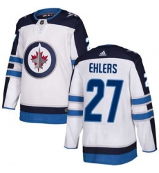 Winnipeg Jets #27 Nikolaj Ehlers White Road Authentic Stitched NHL Jersey